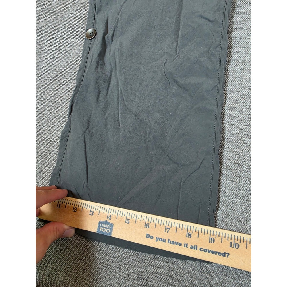 Eddie Bauer Travex Pants Womens 12 35/34 Grey Roll Up Nylon Stretch Hiking - Picture 10 of 10